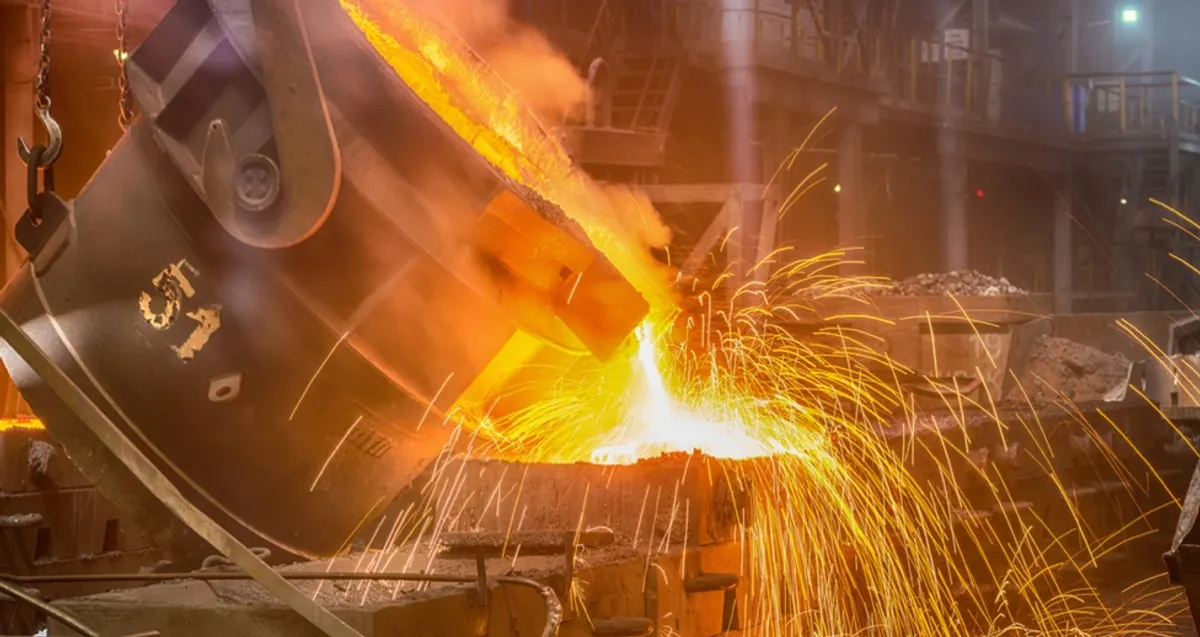 ID Metals foundry pour with molten steel