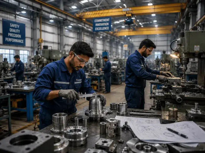 Maksontech engineers reviewing production